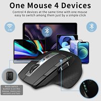Rapoo MT750S multi-mode mysz bezprzewodowa na akumulator ergonomiczna mysz Bluetooth 3200 DPI łatwe przełączanie do 4 urządzeń mysz do gier 2